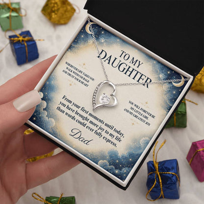 C52 - Wherever Life Takes You May You Always Feel Dad’s Love Guiding Your Heart - Forever Love Necklace