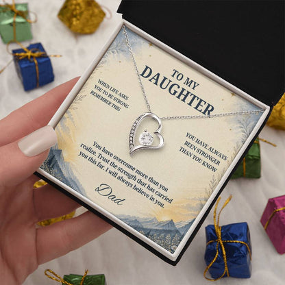 C46 - When Life Asks You To Be Strong Remember You Have Always Been Stronger Than You Know - Forever Love Necklace