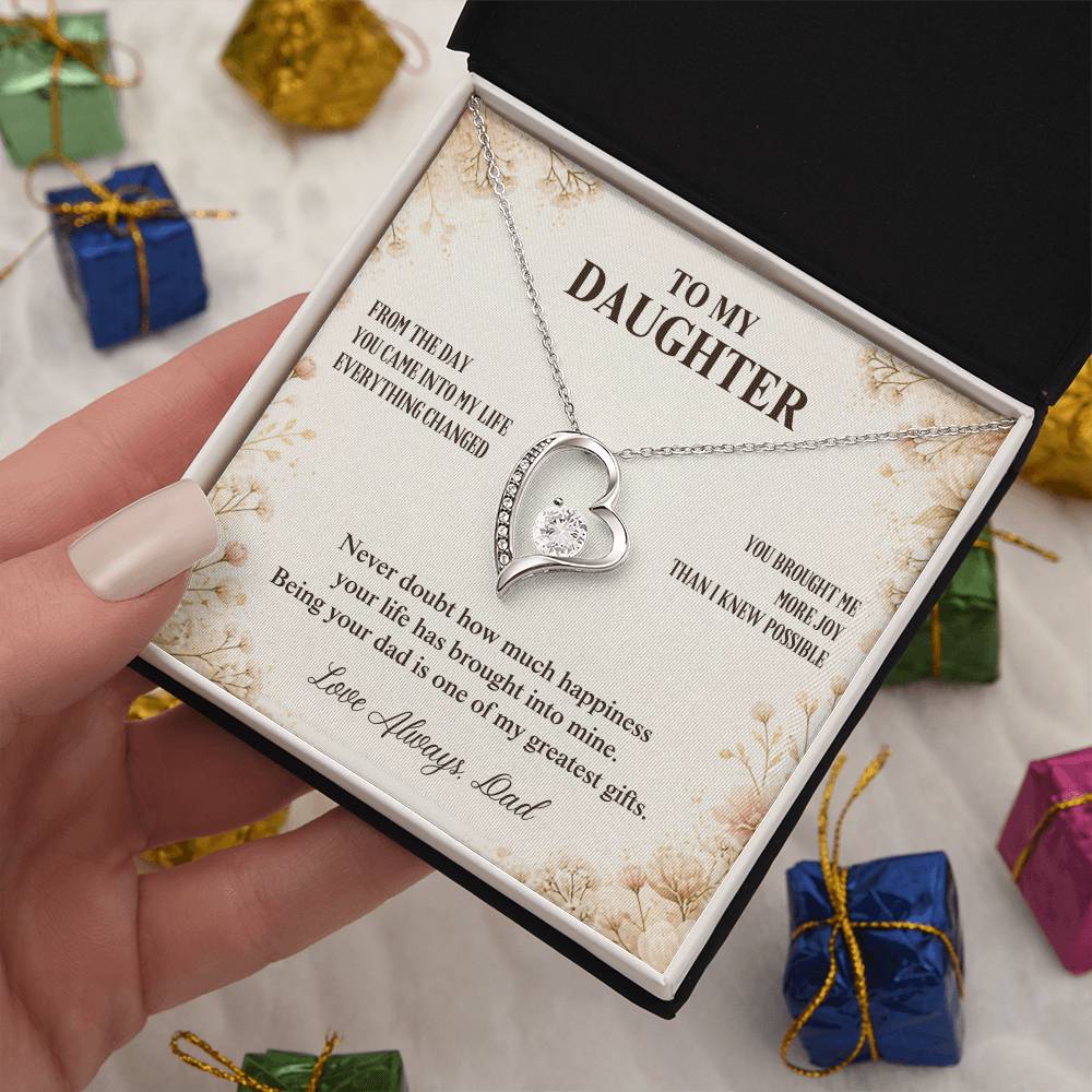 C15 - Never Doubt How Much Joy You Brought Into My Life From The Day You Arrived - Forever Love Necklace