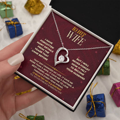 S173 - I’ll Never Forget The Day You Became My Wife – Forever Love Necklace From Husband