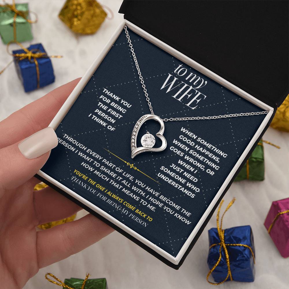 S104 - Thank You For Being My Person – Forever Love Necklace From Husband