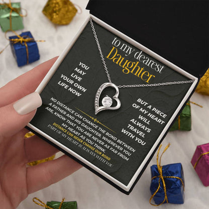 S236 - Wherever You Are, Part Of My Heart Is There – Forever Love Necklace From Dad