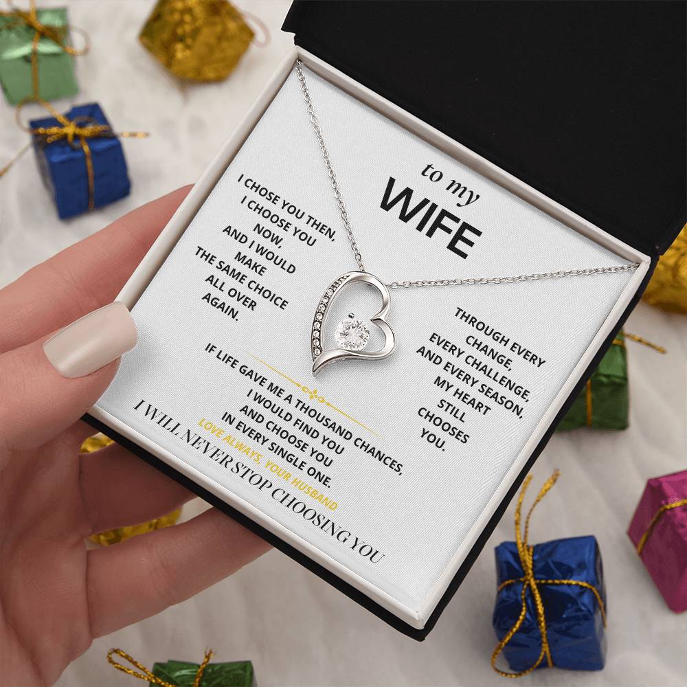 S13 - Never Stop Choosing You – Forever Love Necklace From Husband