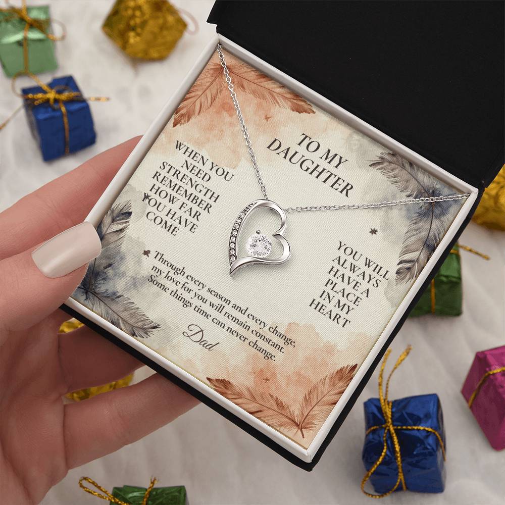 C108 - When You Need Strength Remember You Come From A Love That Never Gives Up On You - Forever Love Necklace