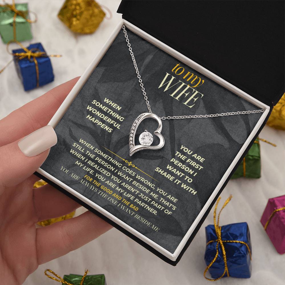 S157 - You Are The First Person I Want Beside Me – Forever Love Necklace From Husband