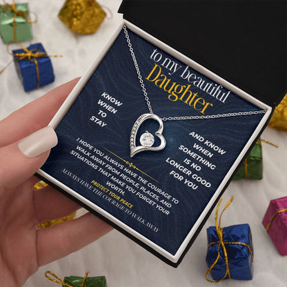 S273 - I Hope You Always Have The Courage To Walk Away – Forever Love Necklace From Dad