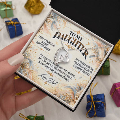 C443 - Wherever Tomorrow Leads You Remember You Have Already Made Your Dad Incredibly Proud - Forever Love Necklace