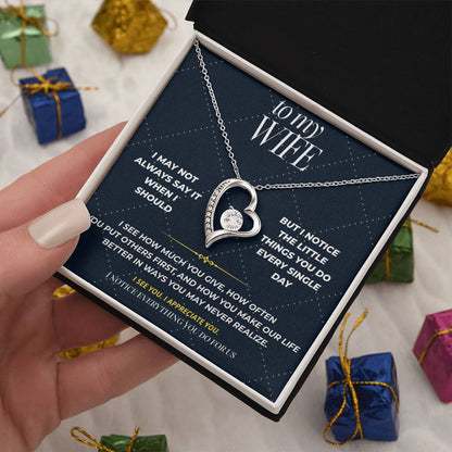 S107 - I Notice More Than I Say – Forever Love Necklace From Husband