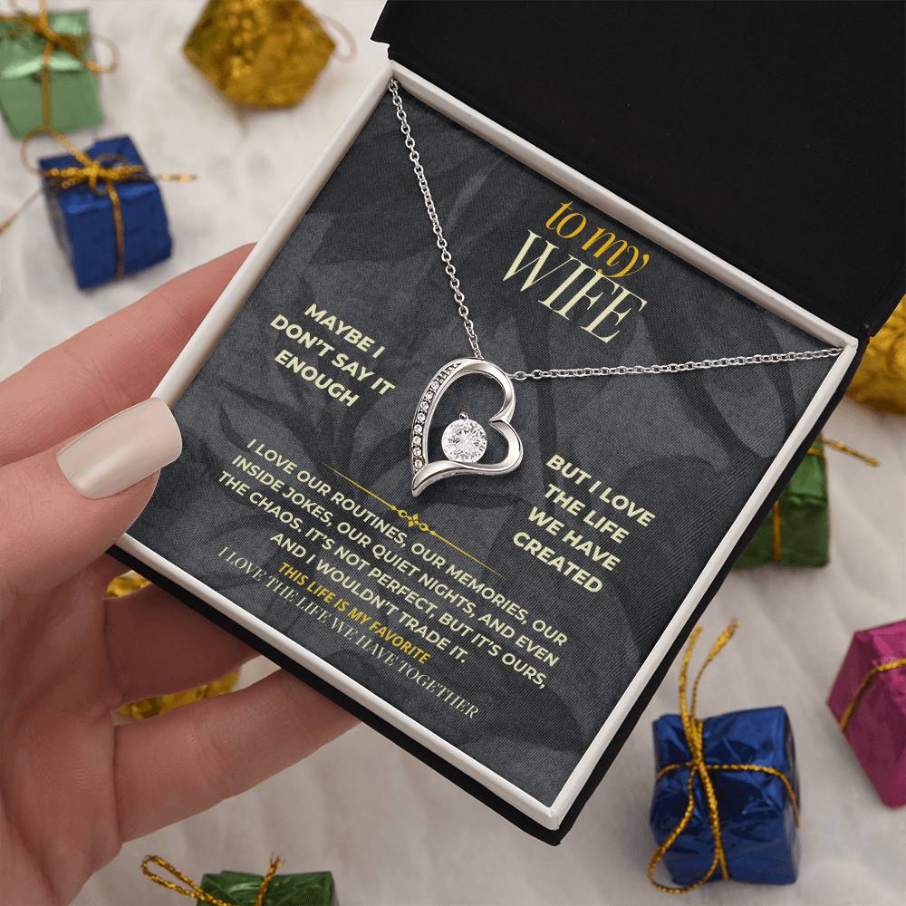 S158 - I Love Our Life More Than You Know – Forever Love Necklace From Husband