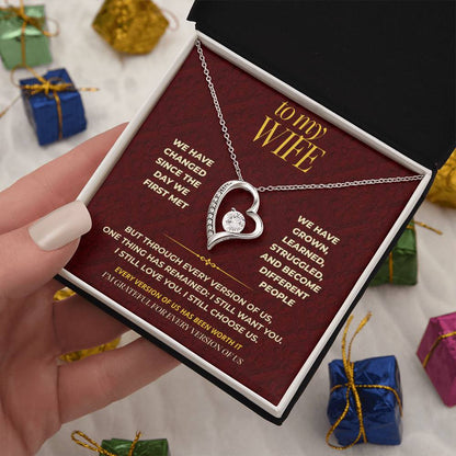 S110 - I’m Grateful For Every Version Of Us – Forever Love Necklace From Husband