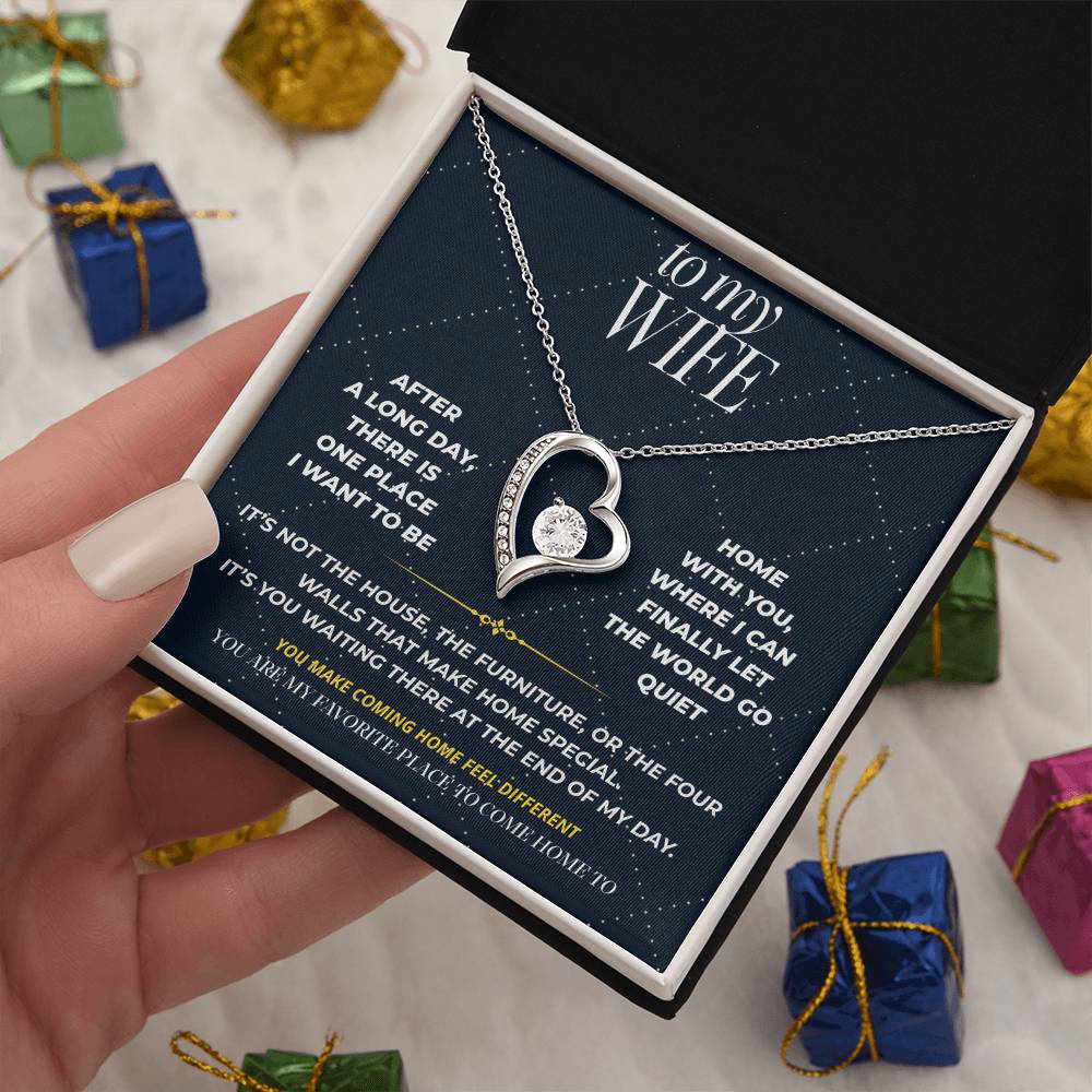 S106 - You’re The Reason I Look Forward To Home – Forever Love Necklace From Husband