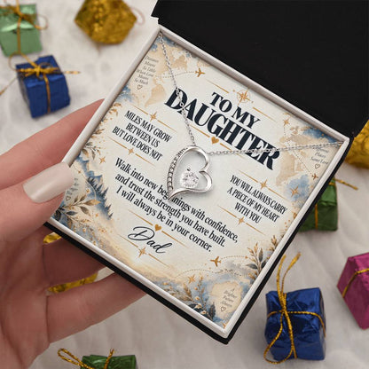 C244 - The Love Between A Father And Daughter Becomes A Legacy That Lives Beyond Every Season - Forever Love Necklace