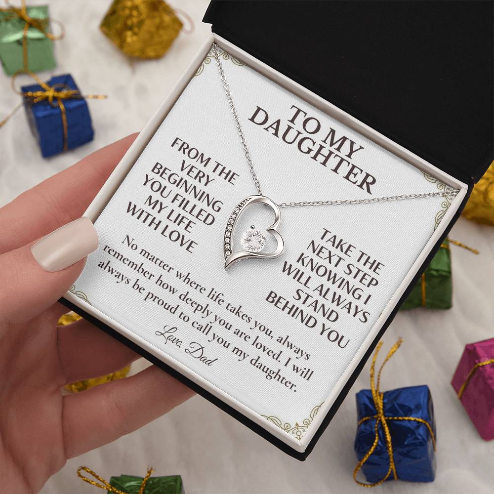 C131 - Let Your Heart Be Brave Your Dreams Be Big And Your Love For Yourself Be Strong - Forever Love Necklace
