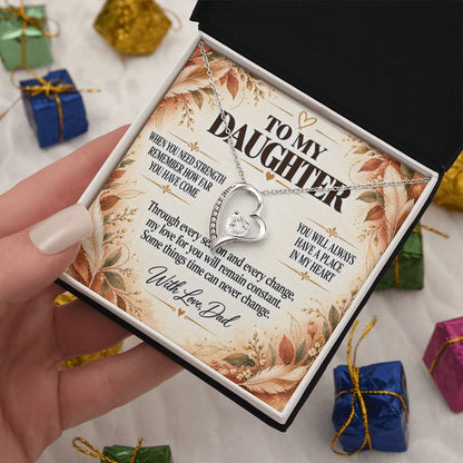 C233 - The World Is Brighter Because You Are In It And My Life Is Better Because You Are My Daughter - Forever Love Necklace