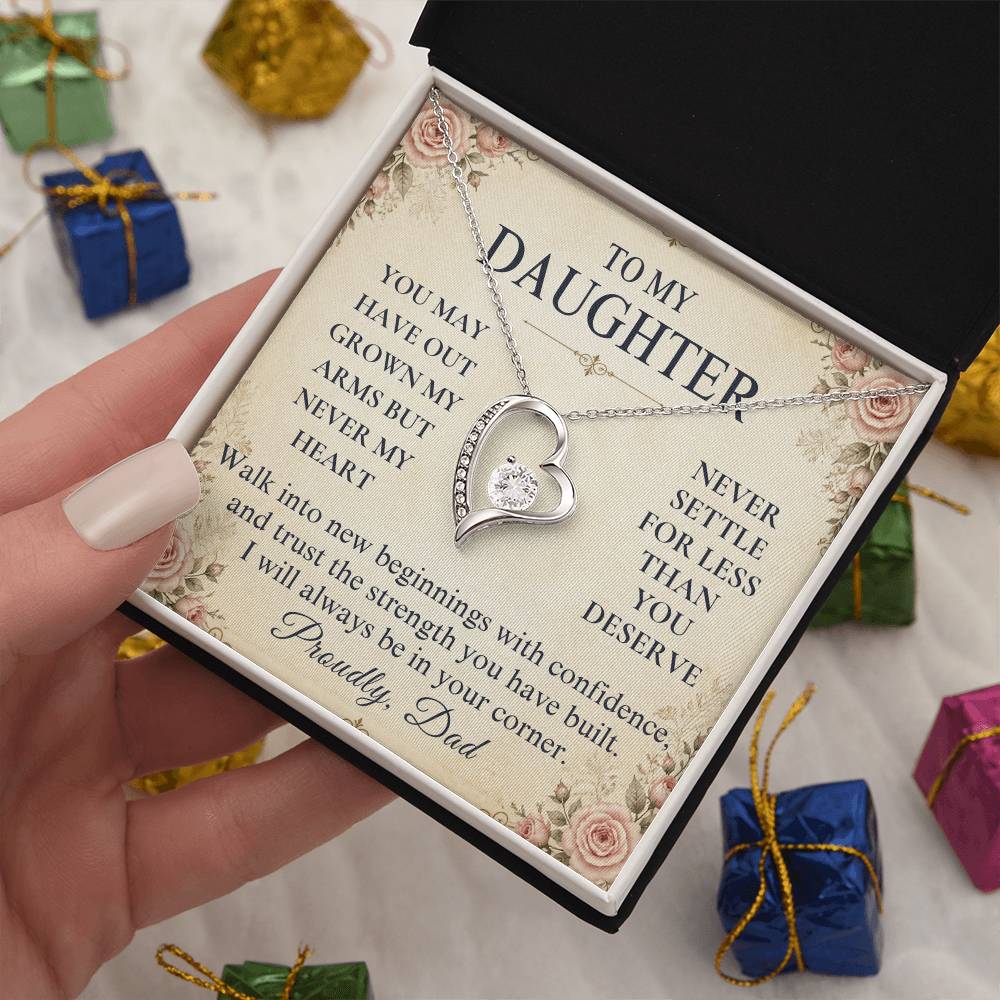 C254 - You Will Forever Be My Little Girl And One Of The Greatest Blessings Of My Life - Forever Love Necklace