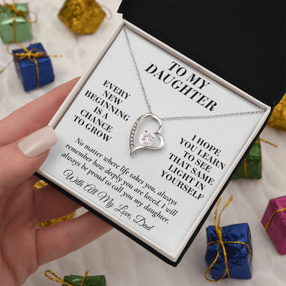 C141 - My Arms May Not Always Reach You But My Love Will Never Stop Holding You - Forever Love Necklace