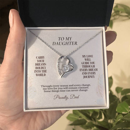 C118 - Carry Your Dreams Boldly And Carry My Love Gently Wherever You Go - Forever Love Necklace