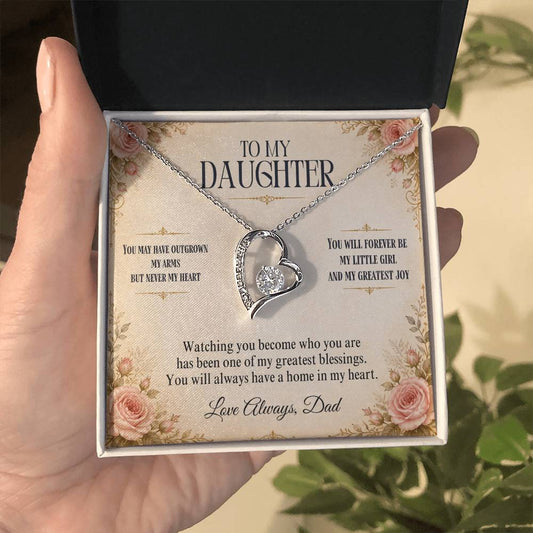 C4 - You Will Forever Be My Little Girl And One Of The Greatest Blessings Of My Life - Forever Love Necklace