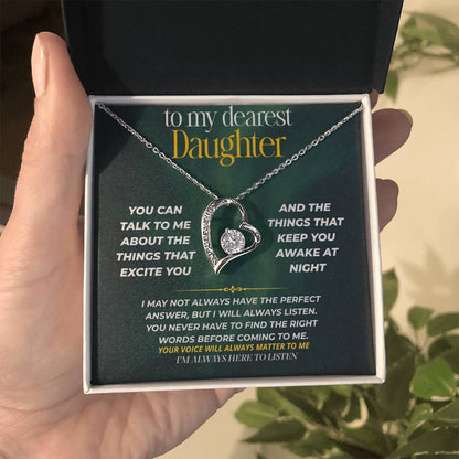 S242 - I Hope You Know I’m Always Listening – Forever Love Necklace From Dad