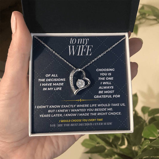 S101 - You’re The Best Decision I Ever Made – Forever Love Necklace From Husband