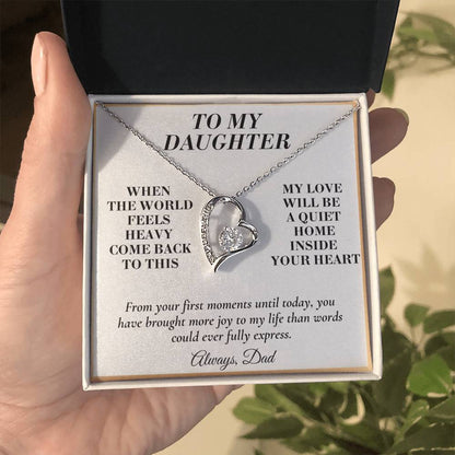 C147 - May You Never Outgrow The Truth That You Are Deeply Loved Completely Valued And Forever My Daughter - Forever Love Necklace