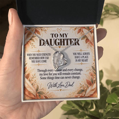 C233 - The World Is Brighter Because You Are In It And My Life Is Better Because You Are My Daughter - Forever Love Necklace