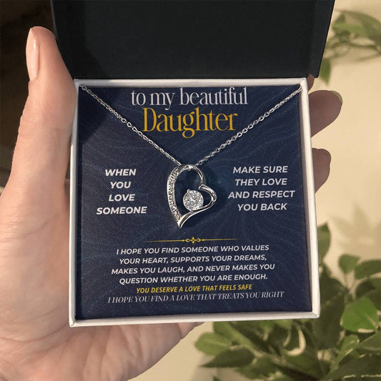 S279 - I Hope You Find Someone Who Treats You Right – Forever Love Necklace From Dad
