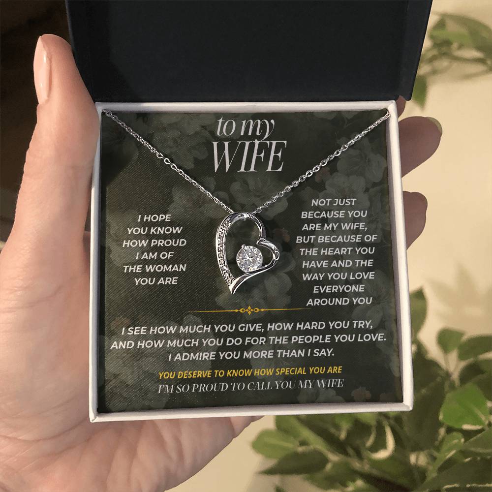 S88 - I’m Proud To Call You My Wife – Forever Love Necklace From Husband