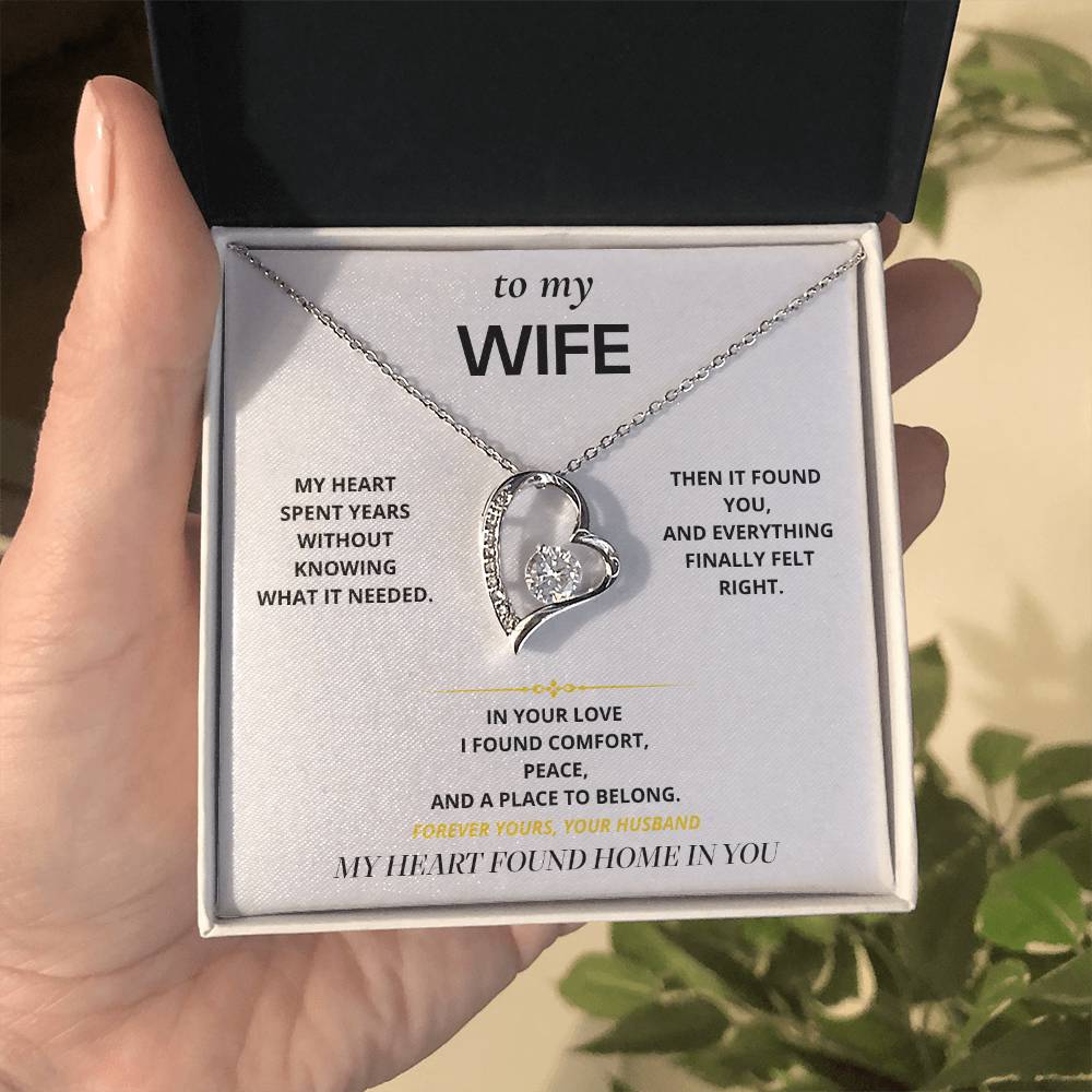 S20 - My Heart Found Home – Forever Love Necklace From Husband