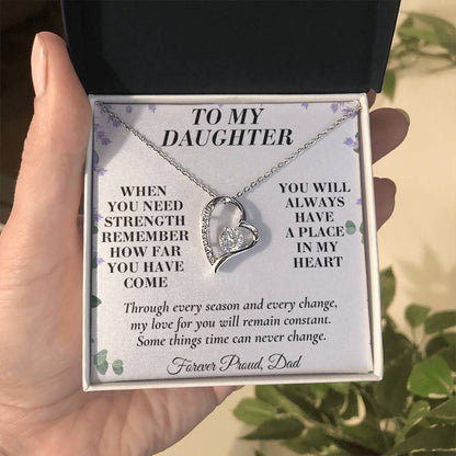 C183 - The World Is Brighter Because You Are In It And My Life Is Better Because You Are My Daughter - Forever Love Necklace