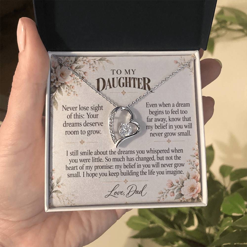 C514 - The Girl With Big Dreams And A Memory That Time Cannot Take Away - Forever Love Necklace