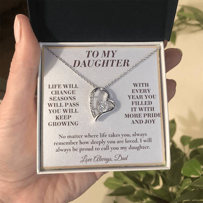 C136 - Every Step You Take Into Your Future Carries A Lifetime Of My Love Behind You - Forever Love Necklace