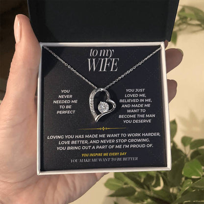 S94 - You Make Me Want To Be Better – Forever Love Necklace From Husband