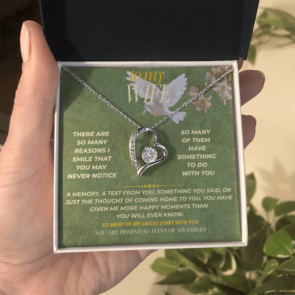S132 - You Are The Woman Behind My Smile – Forever Love Necklace From Husband