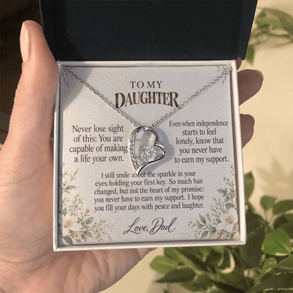 C549 - The First Apartment Key And A Memory That Time Cannot Take Away - Forever Love Necklace
