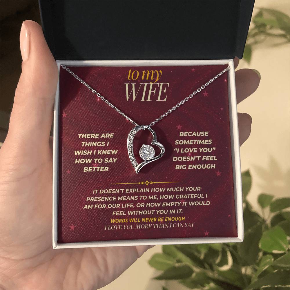 S178 - I Love You Beyond What I Know How To Say – Forever Love Necklace From Husband