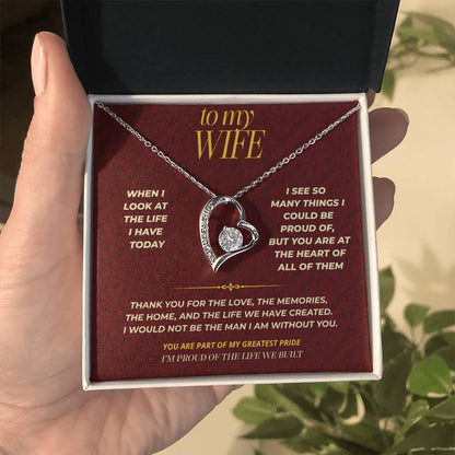S118 - You Gave Me A Life I’m Proud Of – Forever Love Necklace From Husband