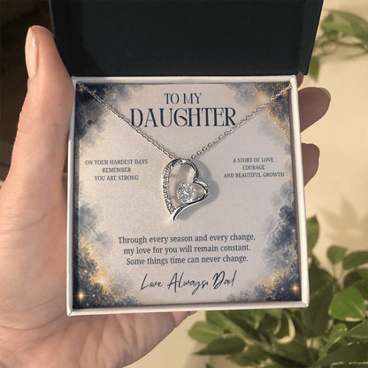 C88 - The Strong Woman You Are Becoming Will Always Remind Me Of The Little Girl I Adore - Forever Love Necklace