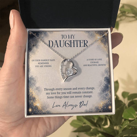 C88 - The Strong Woman You Are Becoming Will Always Remind Me Of The Little Girl I Adore - Forever Love Necklace