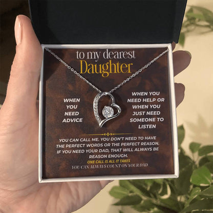 S258 - You Can Always Count On Your Dad – Forever Love Necklace From Dad