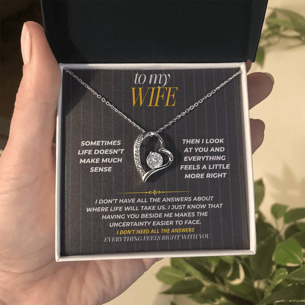 S183 - You’re The One Who Makes Everything Feel Right – Forever Love Necklace From Husband