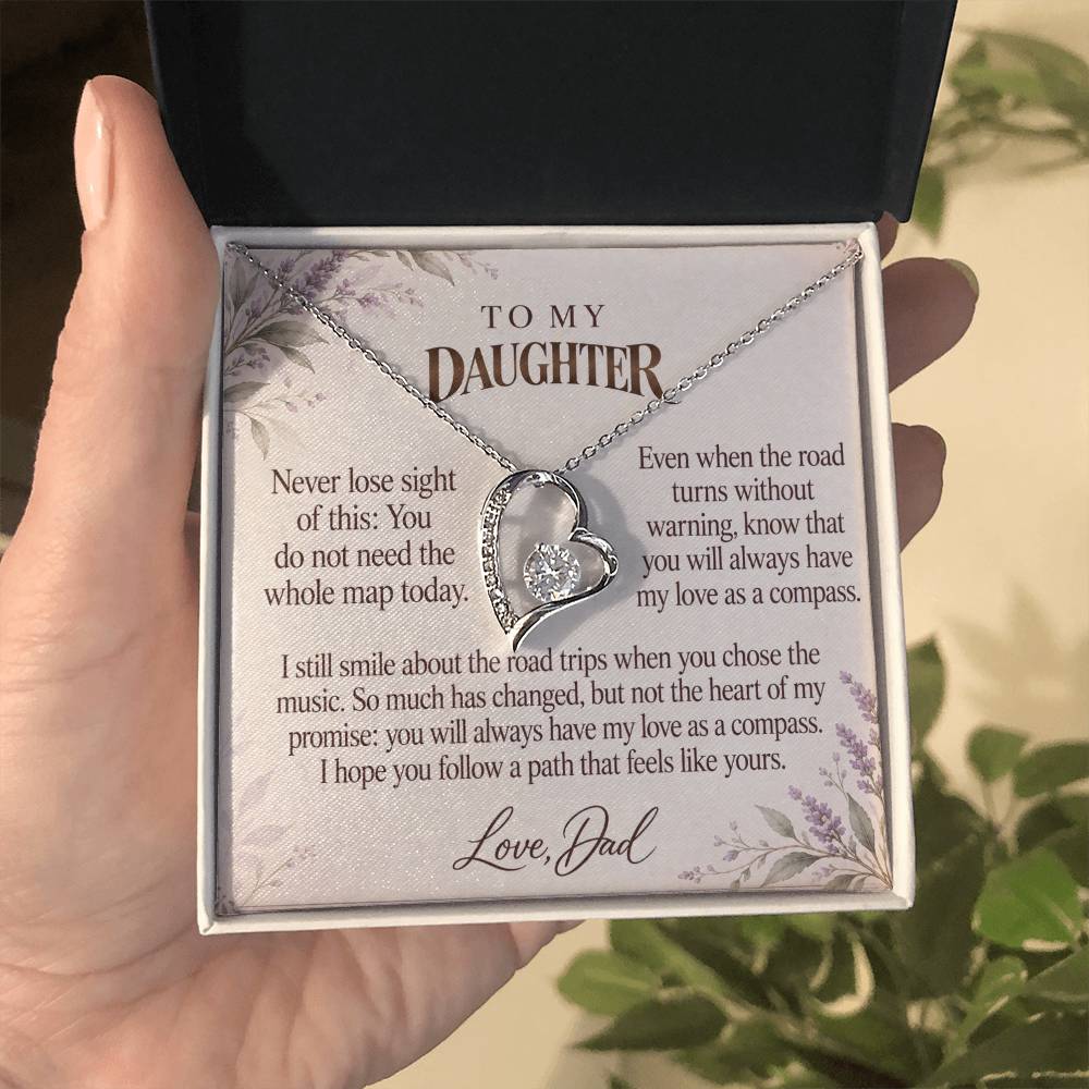 C579 - The Long Road Ahead And A Memory That Time Cannot Take Away - Forever Love Necklace