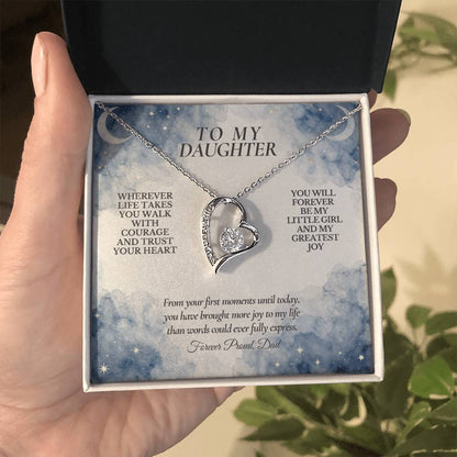 C127 - No Matter How Much You Grow There Will Always Be A Little Girl I Love Beyond Words - Forever Love Necklace