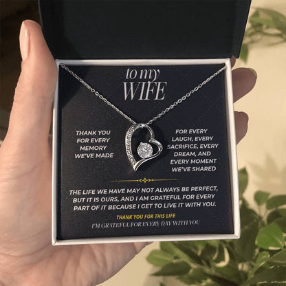 S98 - Thank You For Our Beautiful Life – Forever Love Necklace From Husband