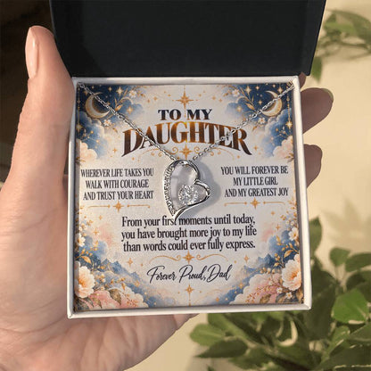C327 - No Matter How Much You Grow There Will Always Be A Little Girl I Love Beyond Words - Forever Love Necklace
