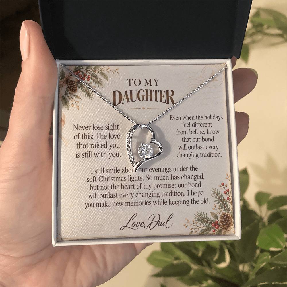 C559 - The Christmas Lights We Shared And A Memory That Time Cannot Take Away - Forever Love Necklace