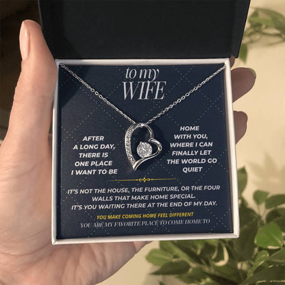 S106 - You’re The Reason I Look Forward To Home – Forever Love Necklace From Husband