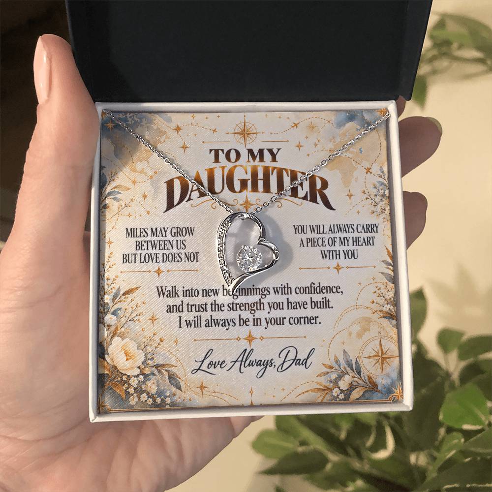 C344 - The Love Between A Father And Daughter Becomes A Legacy That Lives Beyond Every Season - Forever Love Necklace