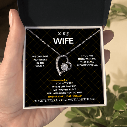 S32 - Together Is My Favorite Place – Forever Love Necklace From Husband