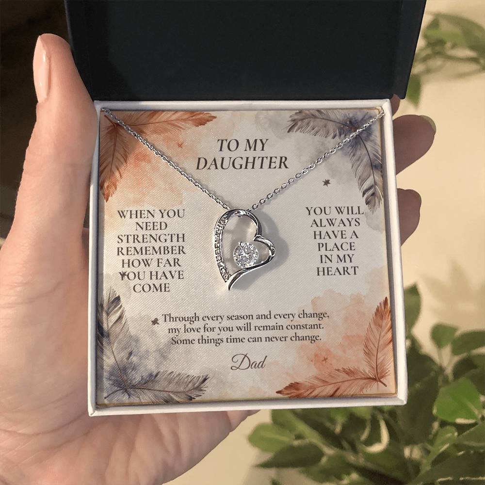 C108 - When You Need Strength Remember You Come From A Love That Never Gives Up On You - Forever Love Necklace